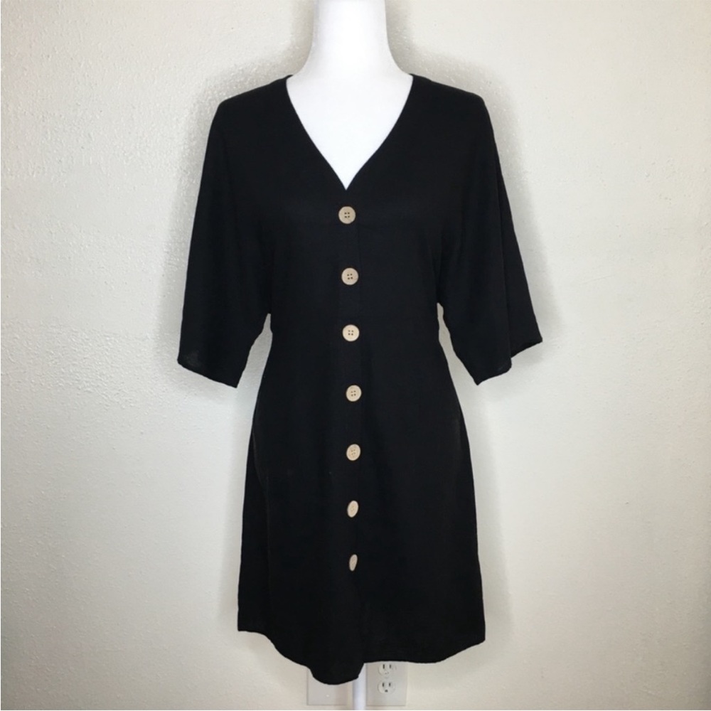 JAK & RAE black button down dress